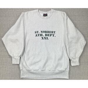Soffe Sweatshirt Sz L Gray Crewneck Fleece St. Norbert Ath Dept Soffe Made USA